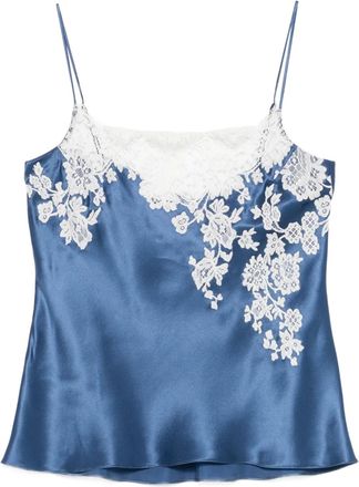 Carine Gilson Jurk met kanten detail - Blauw