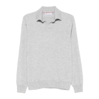 Brunello Cucinelli Long-sleeve Polo Sweater