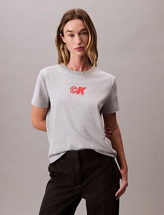 Calvin Klein Camiseta slim de punto con logo CK