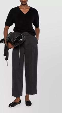Via Masini 80 pleated denim trousers