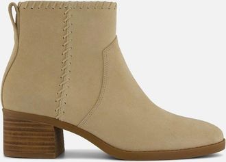 Toms Womens TOMS Delilah Heeled Suede Womens Sand Heeled Ankle Boots - Brown - Size: 7