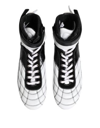 Dolce & Gabbana Mens Leather High-Top Sneaker Black