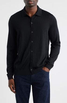 BOSS Helbert Wool Cardigan in Black at Nordstrom Rack, Size Medium