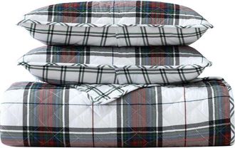 Eddie Bauer Holiday Plaid Cotton Flannel King Quilt Set in Red at Nordstrom Rack, Size Full/queen