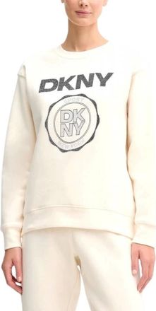 DKNY Mujer, Sudaderas, Beige, Talla: L