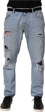Dolce & Gabbana Slim-fit Jeans - Heren - Slim Fit Jeans - Blauw - XL - Jeans