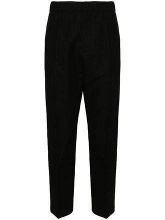 パンツ 90s LANVIN linen slacks pants black Lanvin Cotton/Linen Drawstring Trousers Black at CareOfCarl.com