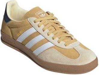 adidas Gazelle Indoor Sneaker in Oat/White/Shadow Navy at Nordstrom Rack, Size 12