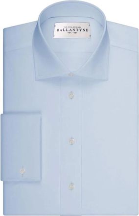 Ballantyne Formal Shirts, male, Blue, Size: 3XL Light Blue Cotton Spread Collar Shirt