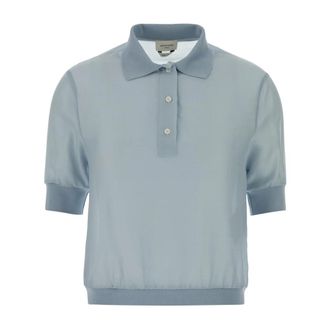 Jacob Cohen Polo Shirts, female, Blue, Size: 2XL Fine-knit Polo Shirt