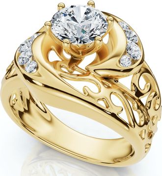 Pompeii3 1Ct Whirlpool Diamond Engagement Ring 14k Gold Lab Grown