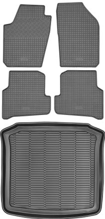 OEM Juego De Alfombrillas De Goma Para Coche Y Maletero Para Seat Ibiza Iii Kombi/hatchback (2008-2017)