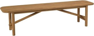Macabane Banco de jard&iacute;n de 180 x 40 cm de madera de teca reciclada