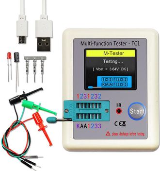OEM Testeur De Transistor - Ecran Tft Couleur - Detection Automatique Npn Pnp Mosfet Igbt Diode Condensateur Resistance Inductance - 1 Piece