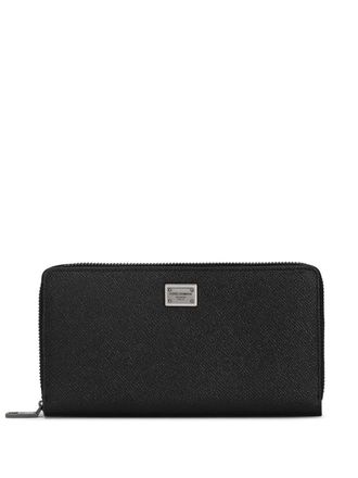 Dolce & Gabbana zipped grained leather wallet - Black