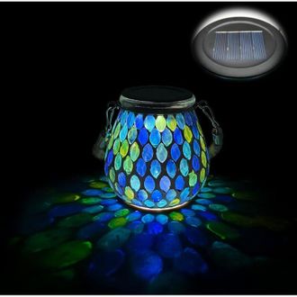 OEM L&aacute;mpara Solar De Mosaico Para Exteriores, Interruptor De Encendido/apagado, L&aacute;mpara Colgante De Mosaico De Vidrio, L&aacute;mpara De Mesa Solar, Resistente A