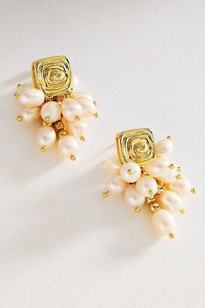 Luv AJ The Seychelles Pearl Statement Stud Earrings
