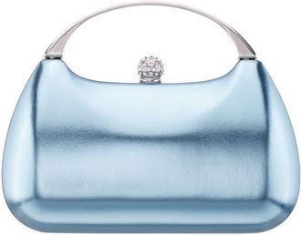 Nina Minaudi&egrave;re Top Handle Bag in Icy Blue at Nordstrom