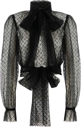 Dolce & Gabbana Blusa con fiocco - Nero