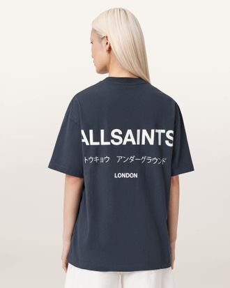 AllSaints Cotton Underground Etta Oversized T-Shirt, Size: XS