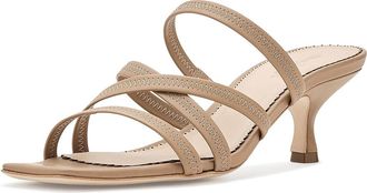 Cinq &agrave; Sept Dana Strappy Heeled Sandals Womens Sandals Brown Sugar : 10.5 M, Leather