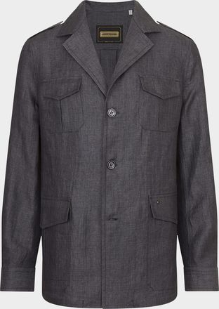 Stefano Ricci Mens Sahara Linen Safari Jacket