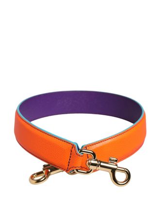 Dolce & Gabbana Orange Purple Calf Leather Bag Accessory Shoulder Womens Strap
