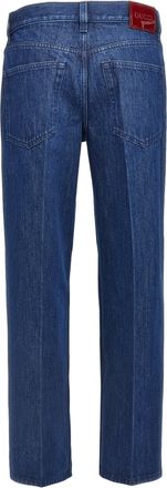 Gucci Womens Blue Cotton Straight-Leg Jeans Clothing