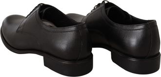Dolce & Gabbana Black Leather Lace Up Mens Formal Derby Shoes