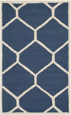 Safavieh Alfombra lana blu scuro blu/neutrale 122 x 183 cm