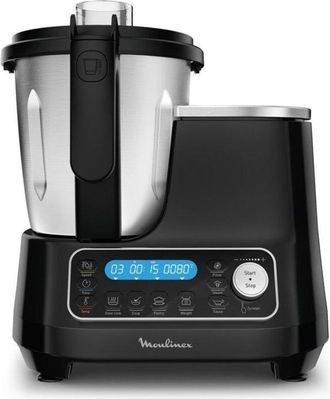 Moulinex HF4568K ClickChef Robot da Cucina Multifunzione, Ricette Pronte in 2 Click, 1400 W, 3.6 L, 30-150 &deg;C, 5 Programmi Automatici e Modalit&agrave;