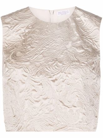 Brunello Cucinelli Cropped top - Beige