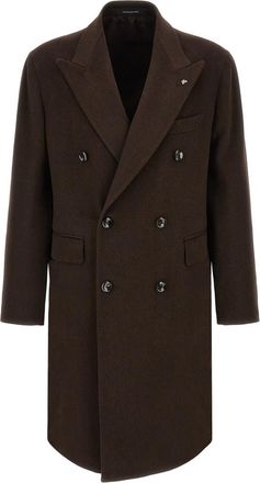 Tagliatore Dark Brown Regular Coat