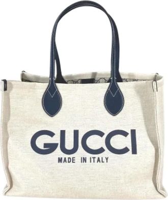 Gucci Pre-owned Canvas gucci-bags - Dames - Vintage Shopper - Beige - ONE Size - Vintage