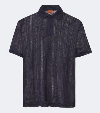 Missoni Greek Key knitted polo shirt