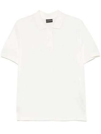 Emporio Armani logo-embroidered polo shirt - White