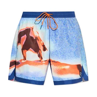 Diesel Beachwear, male, Blue, Size: 2XL Soccer-41-D-Pop-C Swim Shorts