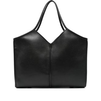 Hereu Calella V-neck Calfskin Tote Bag