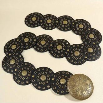 Fame Accessories Womens Western Disc Concho Belt In Black