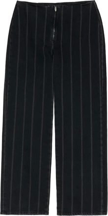 Bimba & Lola pinstripe zip-fly boyfriend jeans - Black