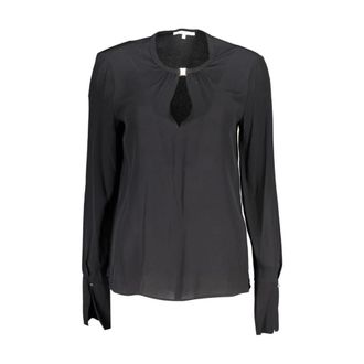 Patrizia Pepe Patrizia Pepe, Blouses, female, Black, Size: L Viscose Button-Up Shirt