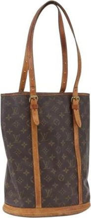 Louis Vuitton Pre-owned Bucket Bags, female, Brown, Size: ONE SIZE Pre-owned Canvas Bucket Bag