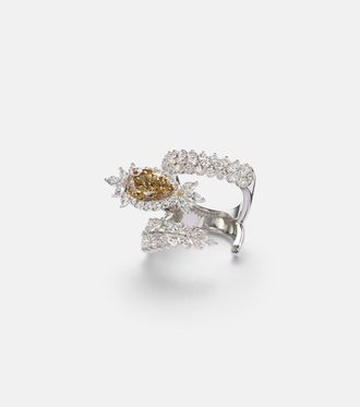 Yeprem Reign Supreme 18kt white gold ring with diamonds
