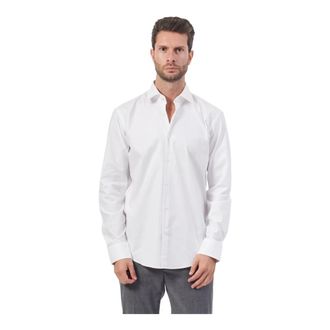 HUGO BOSS Witte Overhemd met Lange Mouwen - Heren - Zakelijke Overhemden - Wit - L - Katoen - Overhemden