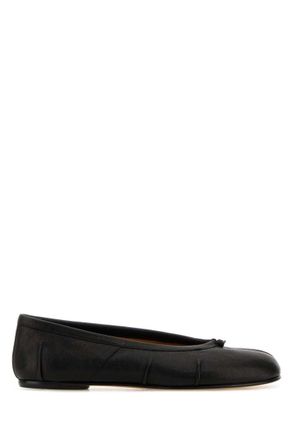 Maison Margiela Black Leather Ballet Flats