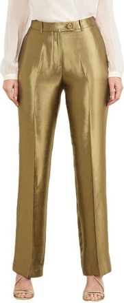 Marciano Milla Metallic Straight Leg Pants in Gold at Nordstrom, Size 2 Us