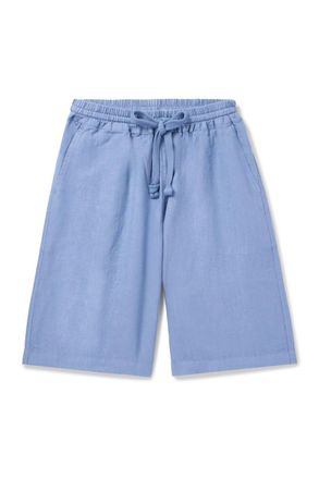 Fedeli Vico Straight-Leg Linen Drawstring Shorts
