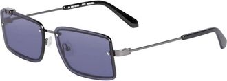 Off-white Ladies Black Rectangular Sunglasses OERI13NTAMPA 7745