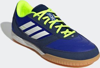 adidas Fussballschuh ADIDAS PERFORMANCE TOP SALA COMPETITION 2 IN, Damen, Gr. 44,5, weiss (lucid blau, cloud wei&szlig;, lucid lemon), Leder, Synthetik, Schuhe Fus