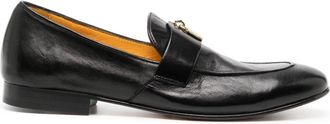 Madison.Maison Lock leather loafers - women - Calf Leather/Calf Leather/Calf Leather - 38.5 - Black